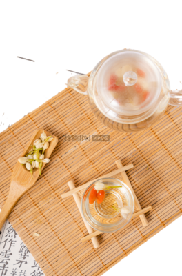 茉莉花养生茶免抠元素
